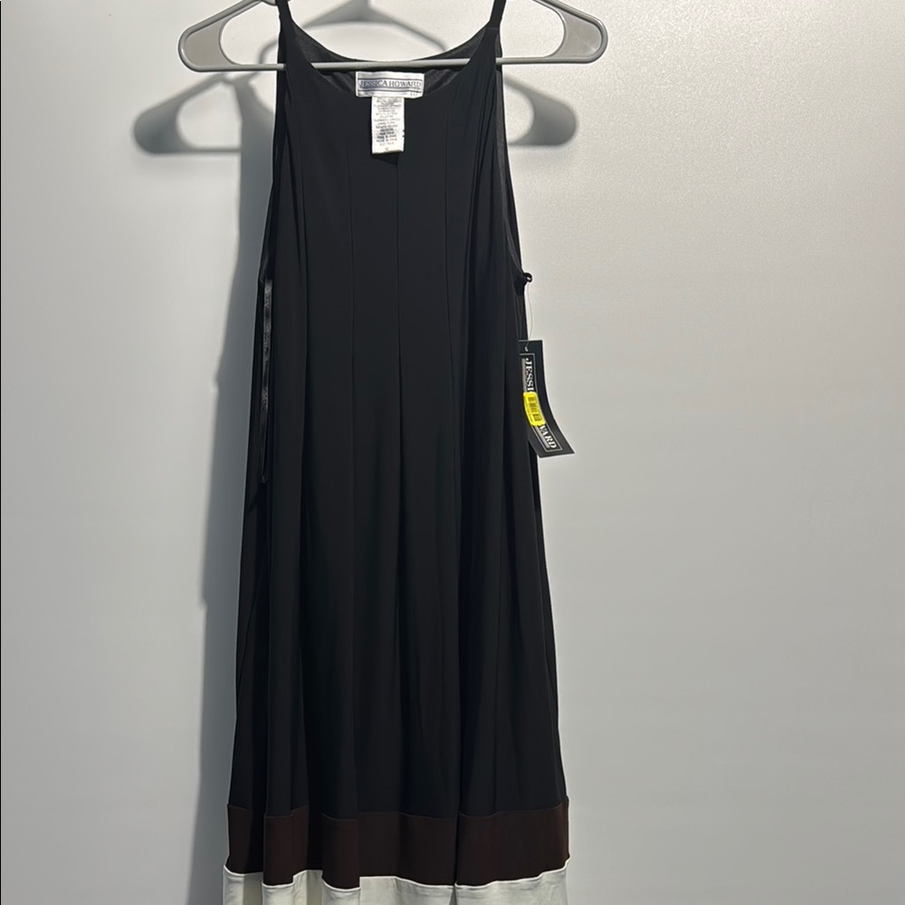 Black Sleeveless Spaghetti Strap Slip Midi Dress